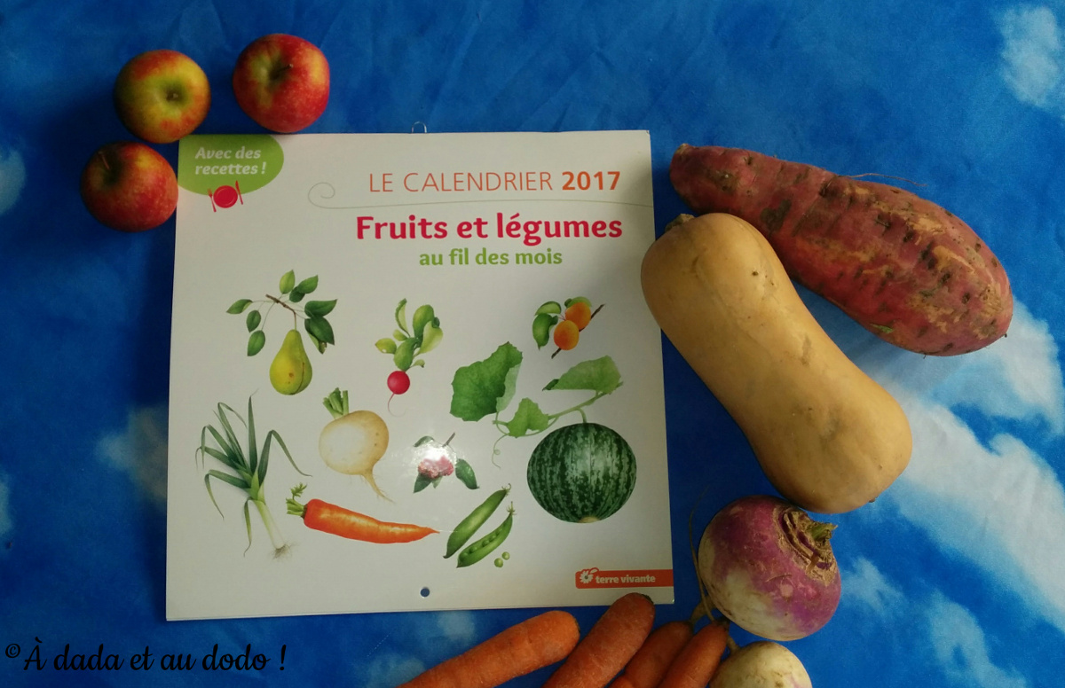 Calendrier 2017 : Les fruits et légumes au fil des mois
